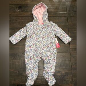 NWT Penelope Mack Floral Baby Girl Snowsuit